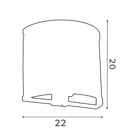 Sieninis šviestuvas RIM 1xE27/60W/230V