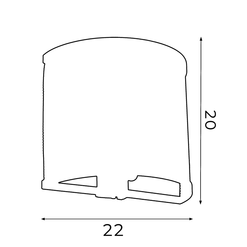 Sieninis šviestuvas RIM 1xE27/60W/230V