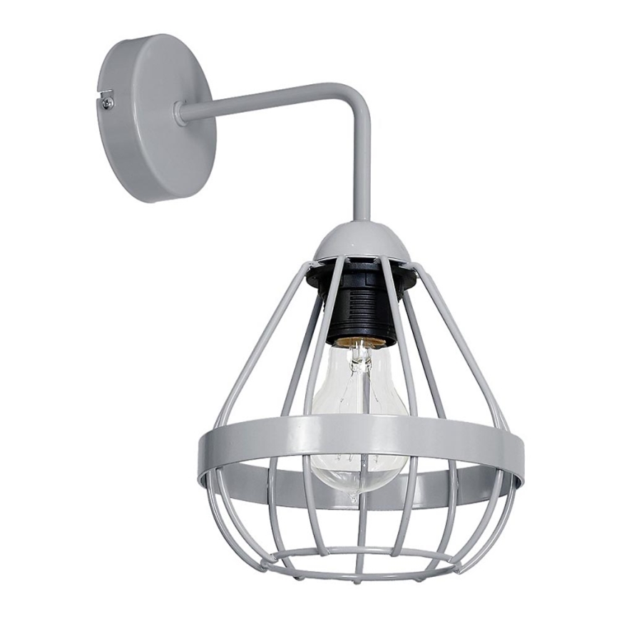 Sieninis šviestuvas RING 1xE27/60W/230V pilka
