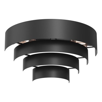 Sieninis šviestuvas RINGS 2xE27/15W/230V juoda