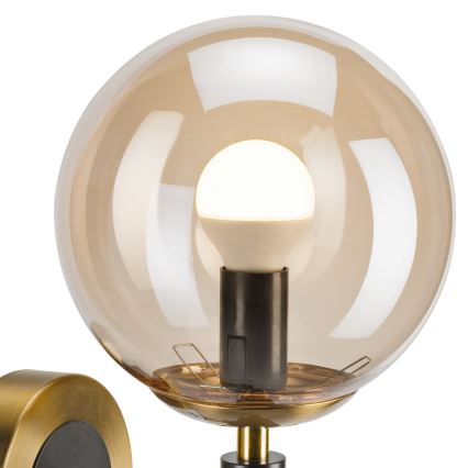 Sieninis šviestuvas ROLLO 1xE14/5W/230V auksas/dūminis smėlio spalva