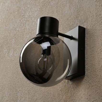 Sieninis šviestuvas SFERIO 1xE14/5W/230V juoda/dūminė juoda