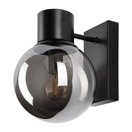 Sieninis šviestuvas SFERIO 1xE14/5W/230V juoda/dūminė juoda