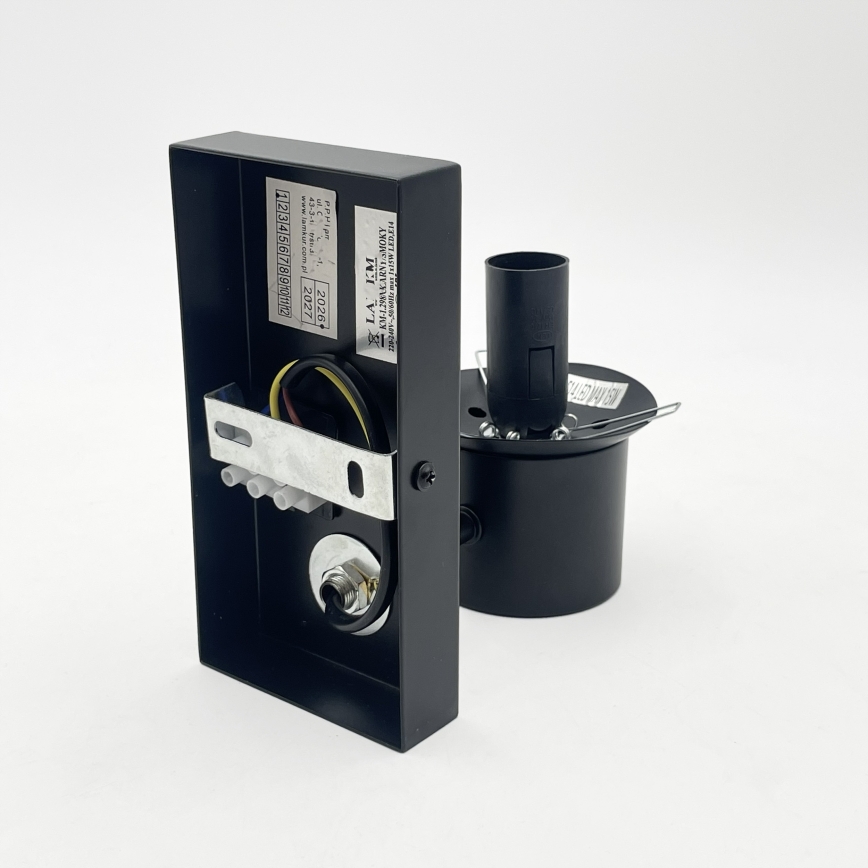 Sieninis šviestuvas SFERIO 1xE14/5W/230V juoda/dūminė juoda