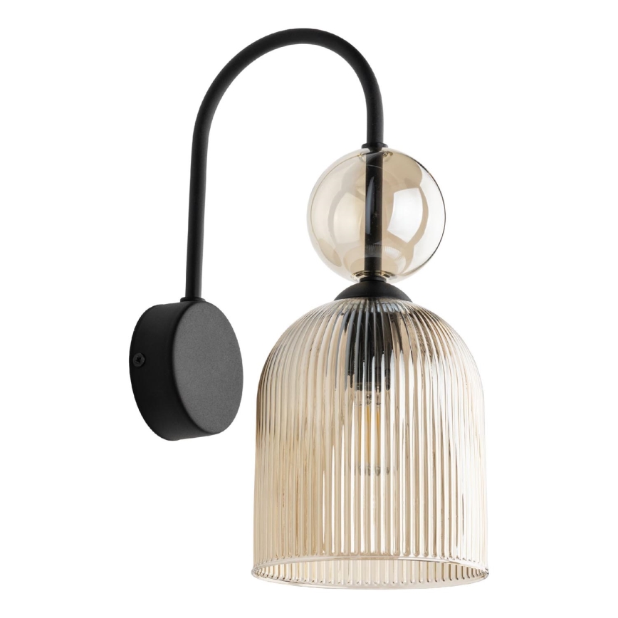 Sieninis šviestuvas SOPHIA 1xE14/10W/230V juoda/dūminė smėlinė