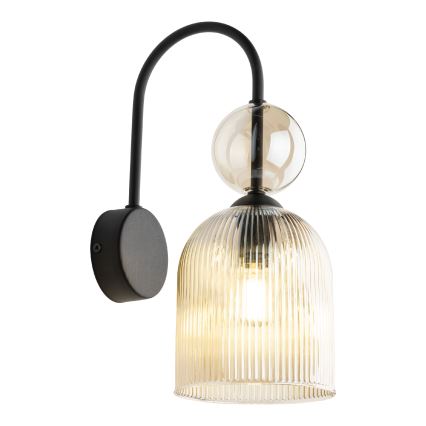 Sieninis šviestuvas SOPHIA 1xE14/10W/230V juoda/dūminė smėlinė