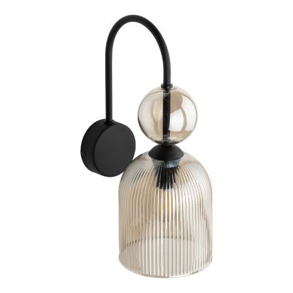 Sieninis šviestuvas SOPHIA 1xE14/10W/230V juoda/dūminė smėlinė