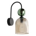 Sieninis šviestuvas SOPHIA 1xE14/10W/230V juoda/žalia/dūminė smėlinė