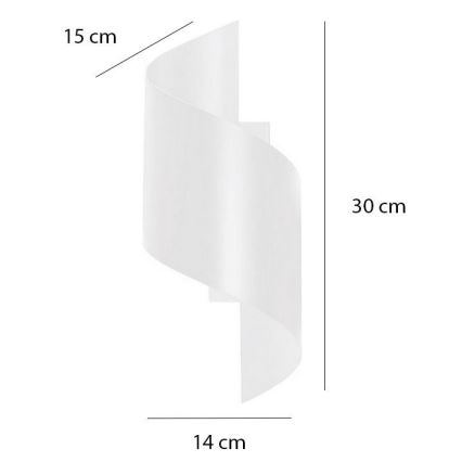 Sieninis šviestuvas SPINER 1xG9/8W/230V balta