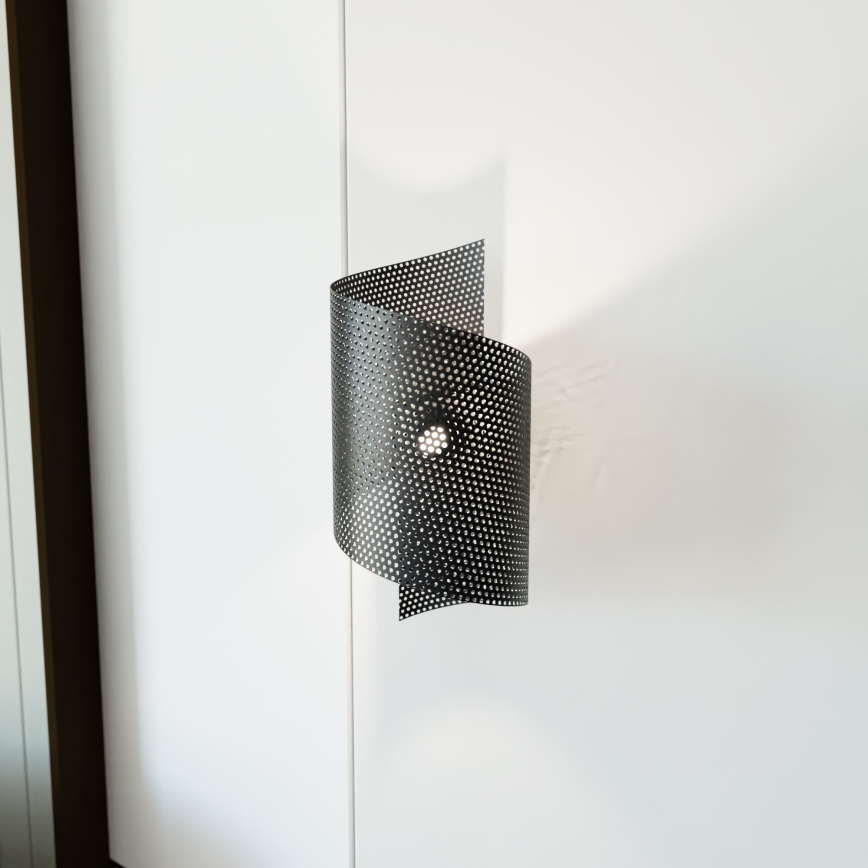 Sieninis šviestuvas SPIRAL 1xG9/8W/230V juoda