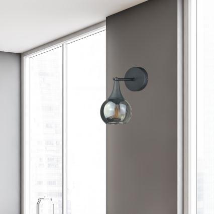 Sieninis šviestuvas STAR 1xE27/60W/230V juoda/dūminis juoda