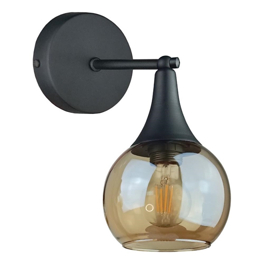 Sieninis šviestuvas STAR 1xE27/60W/230V juoda/dūminis smėlio spalva