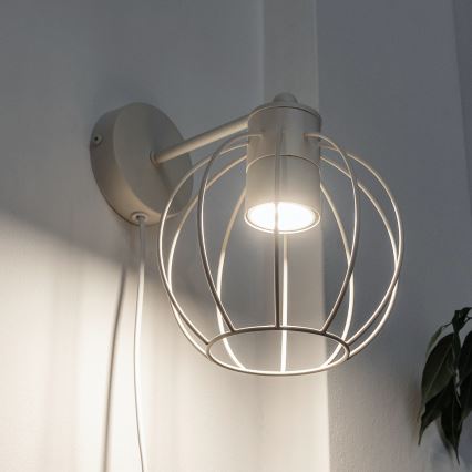 Sieninis šviestuvas STARLIGHT 1xGU10/10W/230V, kreminis