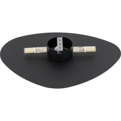 Sieninis šviestuvas STONE 2xG9/8W/230V 30x39 cm juoda