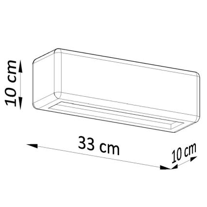 Sieninis šviestuvas SUBANI 1xE27/60W/230V