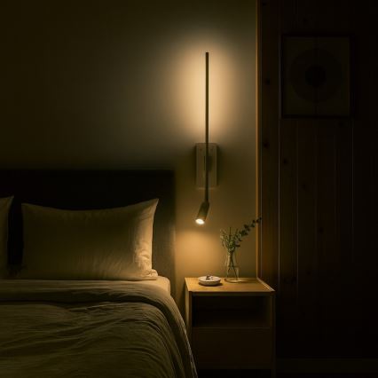 Sieninis šviestuvas TORCH LED/6W/230V + LED/3W, baltas