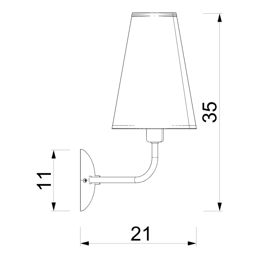 Sieninis šviestuvas TORTOLA 2xE14/15W/230V smėlio spalvos