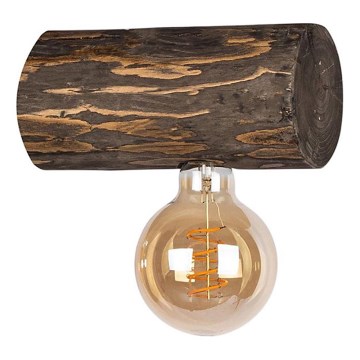 Sieninis šviestuvas TRABO 1xE27/25W/230V, iš pušies