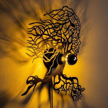 Sieninis šviestuvas TREE WOMAN 1xE27/40W/230V juodas