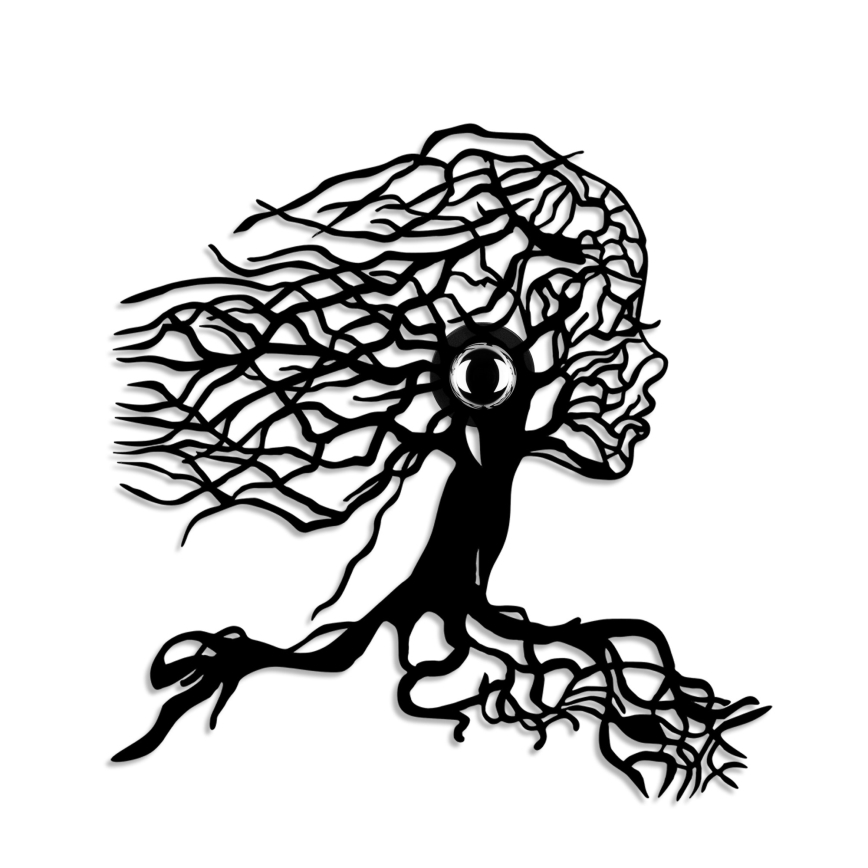 Sieninis šviestuvas TREE WOMAN 1xE27/40W/230V juodas