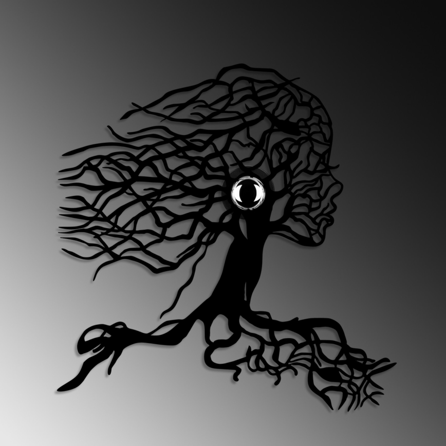 Sieninis šviestuvas TREE WOMAN 1xE27/40W/230V juodas