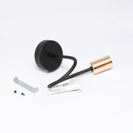 Sieninis šviestuvas TUBE 1xE27/15W/230V juoda