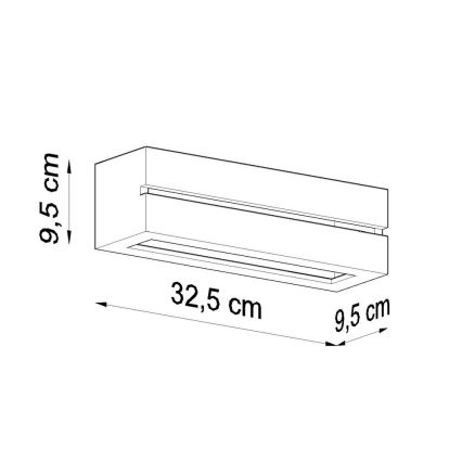 Sieninis šviestuvas VEGA LINE 1xE27/60W/230V balta