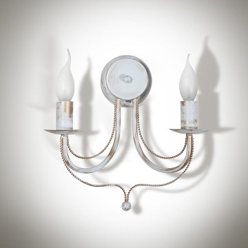 Sieninis šviestuvas VERSA 2xE14/40W/230V balta 29 cm