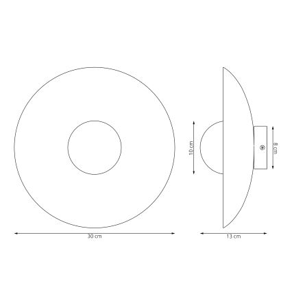Sieninis šviestuvas VIBEZ 1xG9/8W/230V juodas
