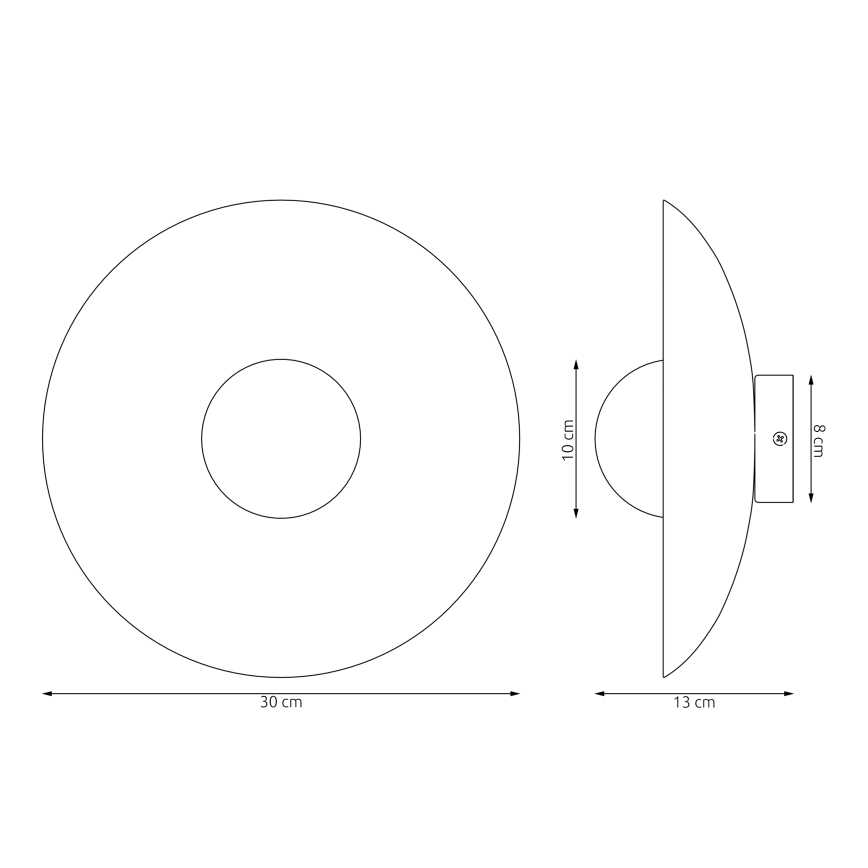 Sieninis šviestuvas VIBEZ 1xG9/8W/230V juodas