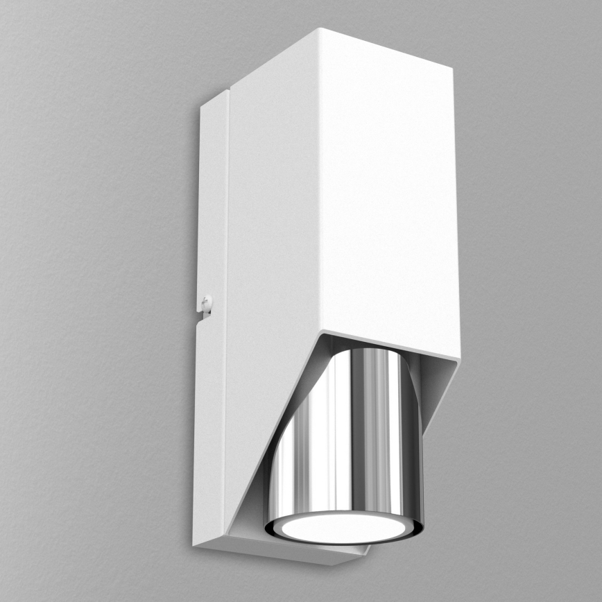 Sieninis šviestuvas WALL 1xGU10/8W/230V baltas/blizgus chromas