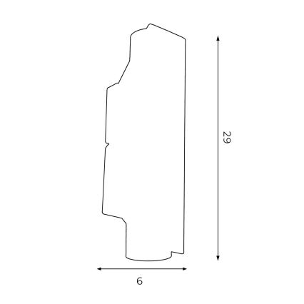 Sieninis šviestuvas WALL 2xGU10/8W/230V baltas/varis