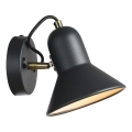 Sieninis taškinis šviestuvas ASTAMA 1xE27/40W/230V juodas/žalvarinis