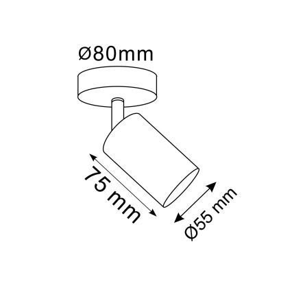 Sieninis taškinis šviestuvas GOLDIE 1xGU10/10W/230V auksinis