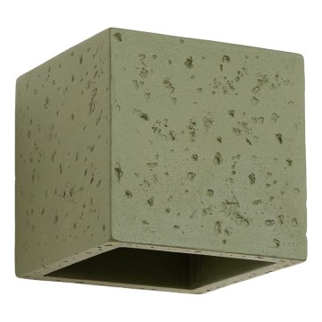 Sieninis taškinis šviestuvas QUAD 1xG9/8W/230V betonas/žalia