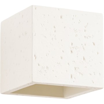 Sieninis taškinis šviestuvas QUAD 1xG9/8W/230V, betono/kreminės spalvos