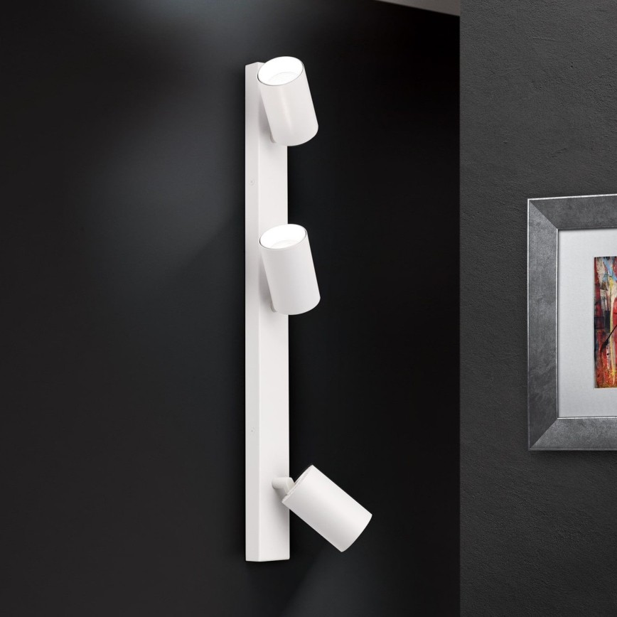 Sieninis taškinis šviestuvas SEAN 3xGU10/13W/230V, baltas