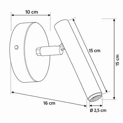Sieninis taškinis šviestuvas STALACTITE 1xG9/3W/230V smėlinė