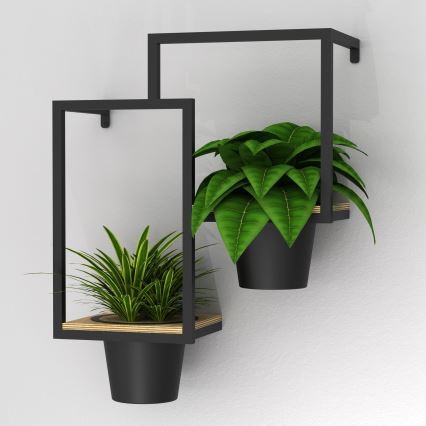 Sieninis vazonas 46x36 cm juoda