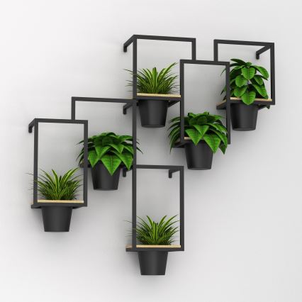 Sieninis vazonas 46x36 cm juoda