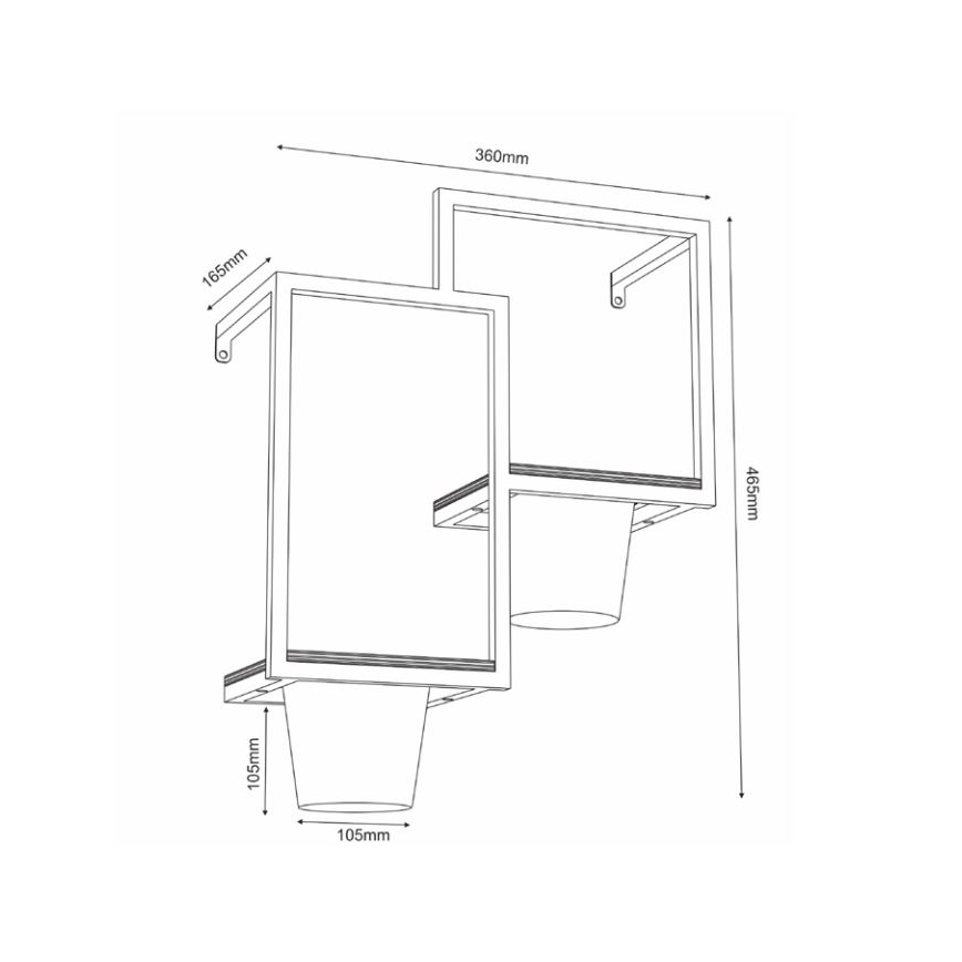 Sieninis vazonas 46x36cm auksinis