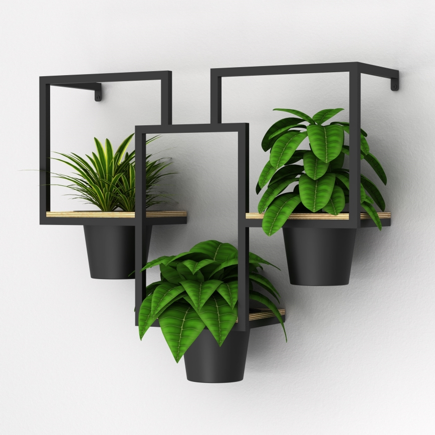 Sieninis vazonas 46x53 cm juoda