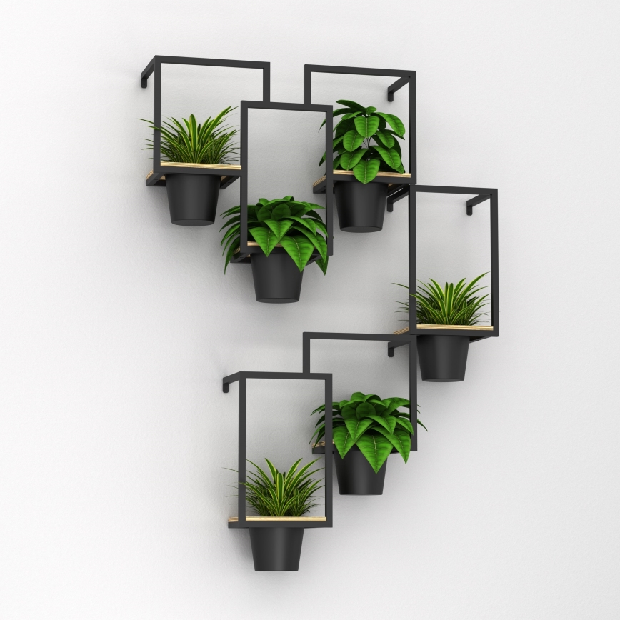 Sieninis vazonas 46x53 cm juoda