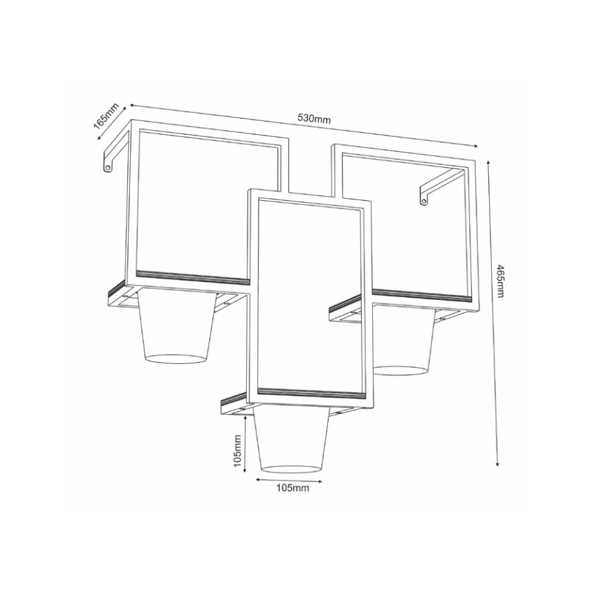 Sieninis vazonas 46x53 cm juoda