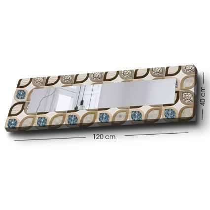 Sieninis veidrodis 120x40 cm spalvingas
