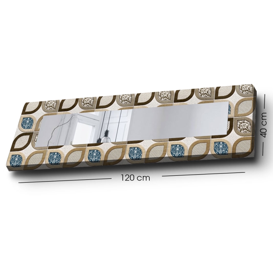 Sieninis veidrodis 120x40 cm spalvingas