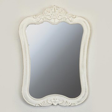 Sieninis veidrodis 69x49 cm baltas