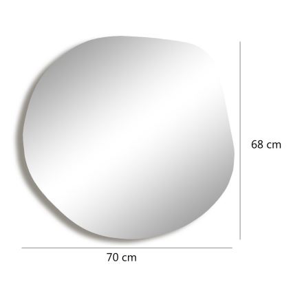 Sieninis veidrodis ASSO 70x67 cm auksas