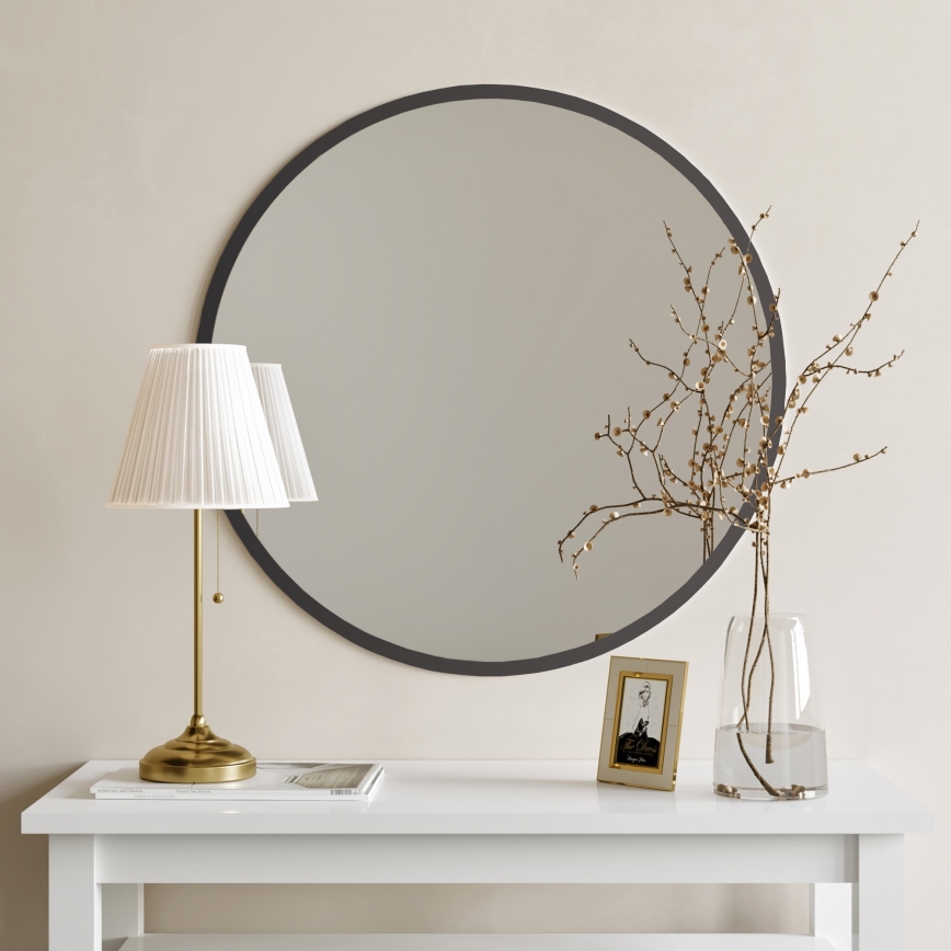 Sieninis veidrodis AYNA 60 cm juodas
