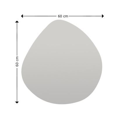 Sieninis veidrodis BESSO 60x60 cm juoda